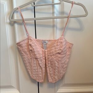 Pink Ruched Bustier Top